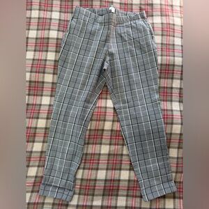 J. Jill Gray Checkered Straight Leg Pants